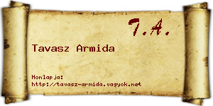 Tavasz Armida névjegykártya